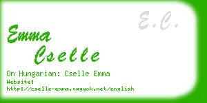 emma cselle business card